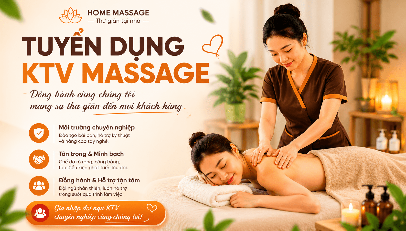 Tuyển dụng KTV massage